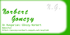 norbert gonczy business card